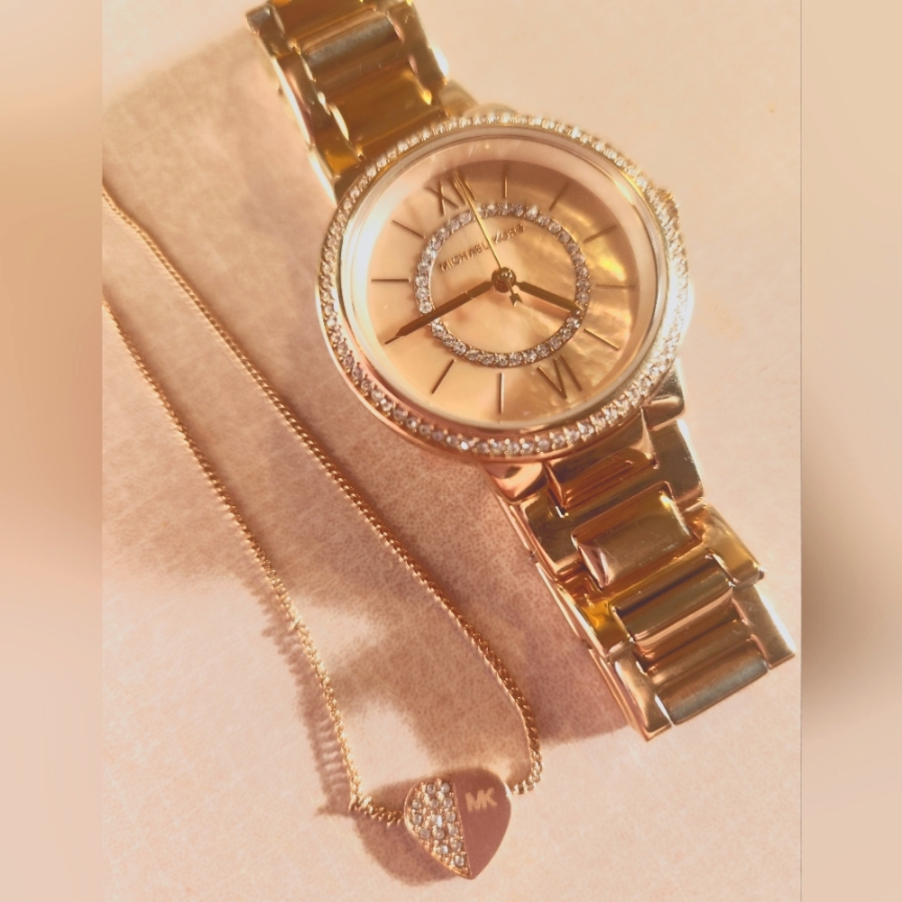 MK Rose Gold Watch Set